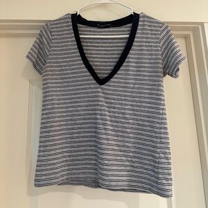 Brandy Melville Striped V-Neck Women's Top